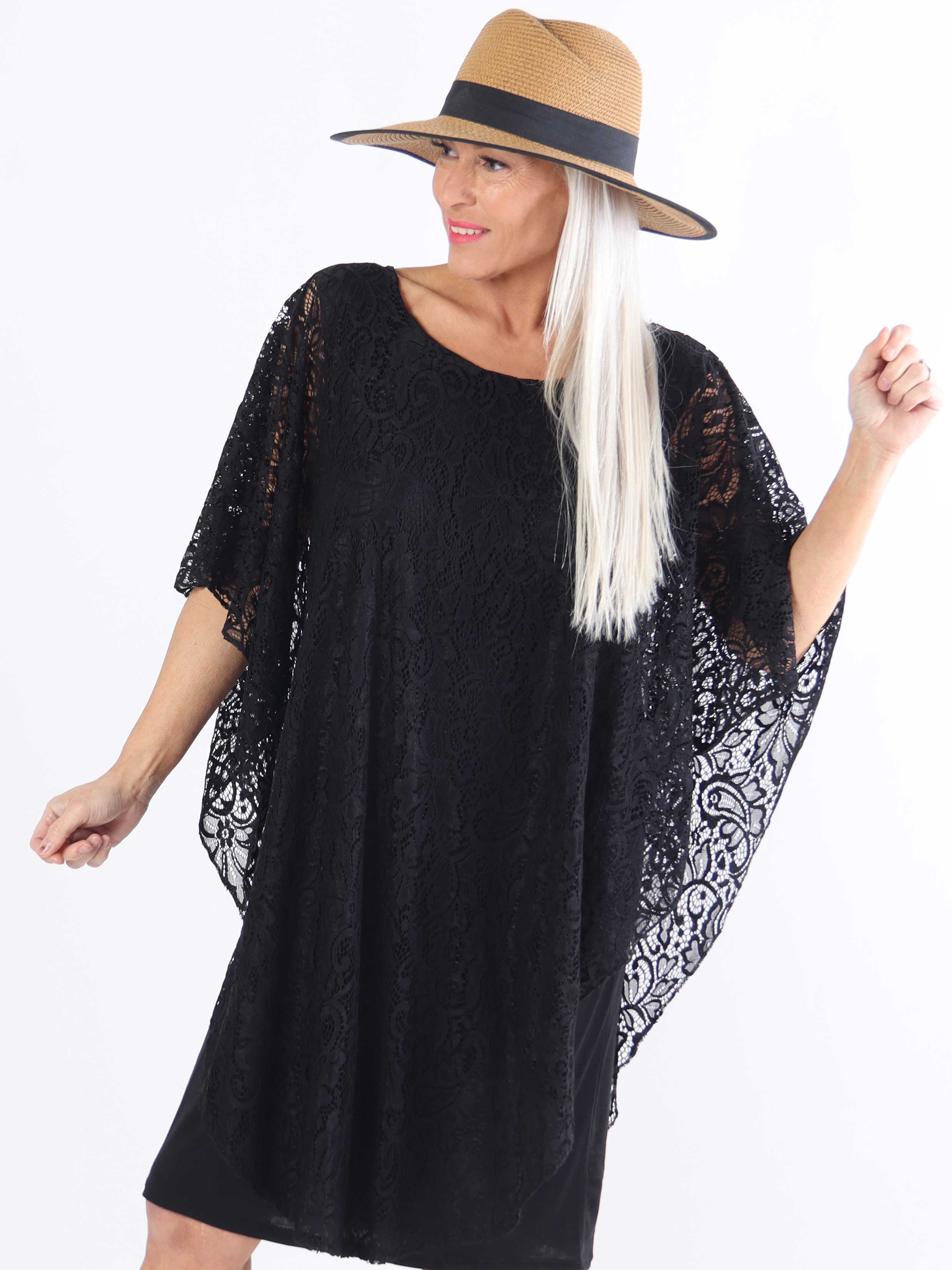 Kenya Lace - Sød plus size tunikakjole i blonde